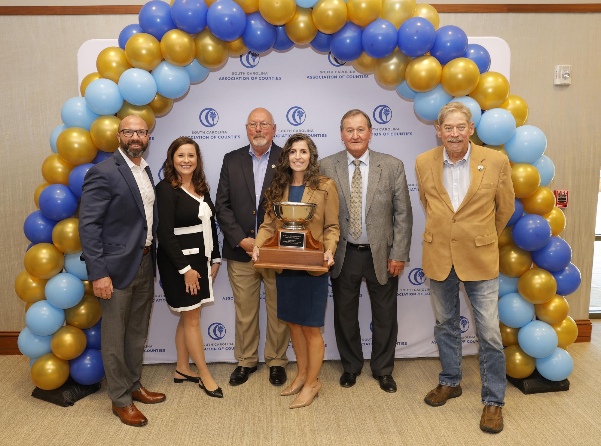 Representatives from Chester County accept the 2024 J. Mitchell Graham Award.